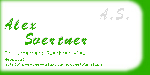 alex svertner business card